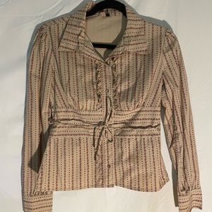 Anthropologie: Syrup Clothing, heavy cotton button up shirt, form fitted Small